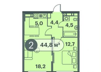 Продаю 2-ком. квартиру, 44.8 м2, Красноярск