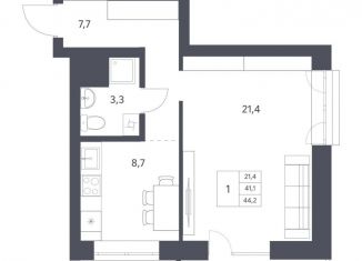 Продается однокомнатная квартира, 41.1 м2, Новосибирск, Заельцовский район, Красный проспект, 236