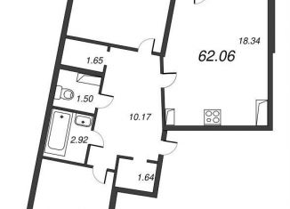 Продаю 2-ком. квартиру, 63.9 м2, Ленинградская область