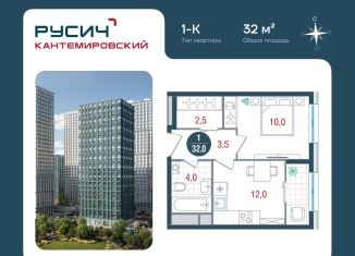 Продам 1-комнатную квартиру, 32 м2, Москва, Кавказский бульвар, 51, район Царицыно