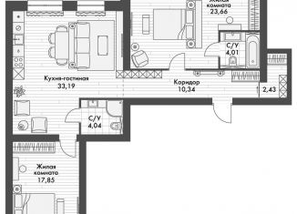 Продается 1-комнатная квартира, 32.6 м2, поселок Октябрьский