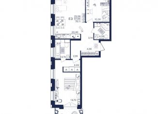 Продаю 2-комнатную квартиру, 70.1 м2, Тула