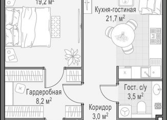 Продажа 1-ком. квартиры, 70.5 м2, Москва, Пресненский район