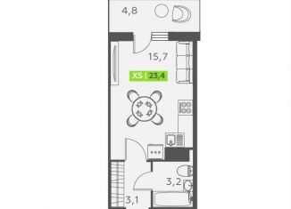 Продаю квартиру студию, 23.4 м2, Санкт-Петербург, Русановская улица, 24, Невский район