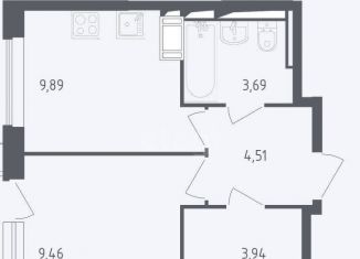 Продажа однокомнатной квартиры, 31 м2, Московская область, 1-й Стрелковый переулок, 1