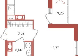 Продается квартира студия, 27.6 м2, Ленинградская область