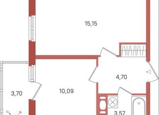 Продается 1-комнатная квартира, 35.4 м2, Ленинградская область