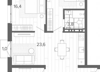 Четырехкомнатная квартира на продажу, 82.5 м2, Барнаул, Змеиногорский тракт, 35Бк2, Центральный район