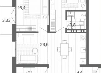 Продаю 4-ком. квартиру, 83.5 м2, Алтайский край, Змеиногорский тракт, 35Бк2