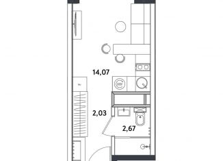 Продаю 1-комнатную квартиру, 19.1 м2, Москва, Окружной проезд, 10Б, ЖК Измайловский Парк