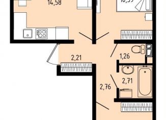 Продажа трехкомнатной квартиры, 47.1 м2, село Фролы