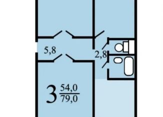 Аренда 3-комнатной квартиры, 79 м2, Москва, Мячковский бульвар, 5к1