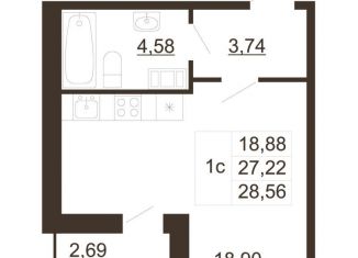 Квартира на продажу студия, 28.6 м2, Ленинградская область, улица Хохлова, 16