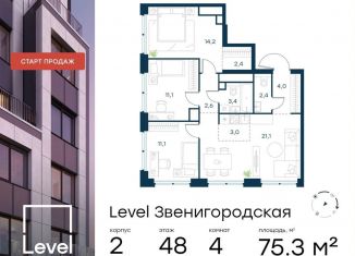 Продам 4-ком. квартиру, 75.3 м2, Кострома, 3-й Силикатный проезд, 2