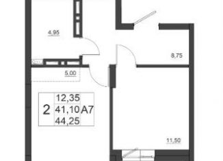 Продается 2-ком. квартира, 44.3 м2, Красноярск, Октябрьский район