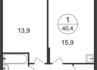 Продажа однокомнатной квартиры, 40.4 м2, Московский, 7-я фаза, к1