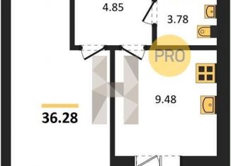 Продается 1-комнатная квартира, 36.3 м2, Воронеж, улица Курчатова, 26Б