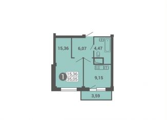 Продаю однокомнатную квартиру, 35.1 м2, Архангельск