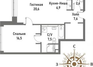 Продаю двухкомнатную квартиру, 61.5 м2, Москва, ВАО, Рубцовско-Дворцовая улица, 4