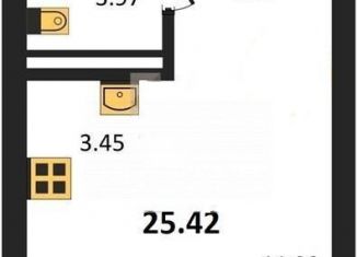 Продаю квартиру студию, 25.4 м2, посёлок Пригородный, Ласковая улица, 2А/9