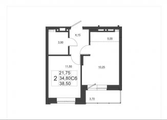 Продажа однокомнатной квартиры, 38.5 м2, Красноярск