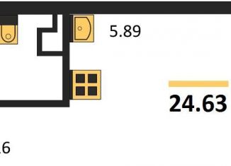 Продается квартира студия, 24.6 м2, Новосибирская область, Ленинградская улица, 342