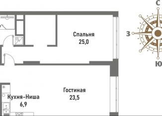 Продаю двухкомнатную квартиру, 72.5 м2, Москва, ВАО, Рубцовско-Дворцовая улица, 4