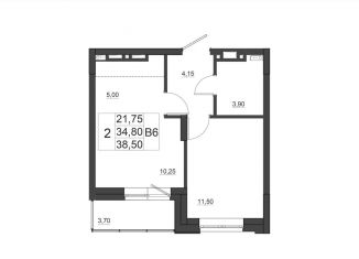 Продается 1-комнатная квартира, 38.5 м2, Красноярск