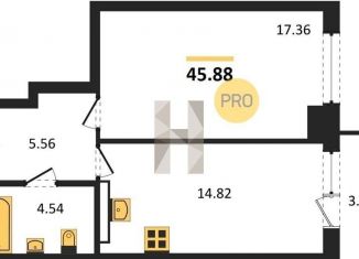 Продам однокомнатную квартиру, 45.9 м2, Новосибирск, Кировский район, улица Зорге, 229/1