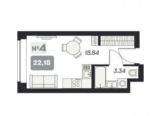 Продается квартира студия, 22.2 м2, Новосибирск, метро Площадь Маркса, площадь Карла Маркса