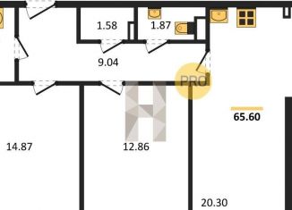 2-комнатная квартира на продажу, 65.6 м2, Воронеж, Коминтерновский район, улица Славы, 7