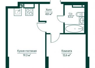 Продается однокомнатная квартира, 40.9 м2, Самара, метро Алабинская