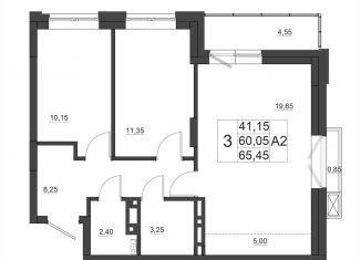 Продажа 2-комнатной квартиры, 65.5 м2, Красноярск