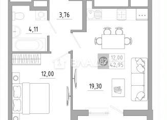 Продается однокомнатная квартира, 43 м2, Тула, улица Купцов Гречихиных, 8