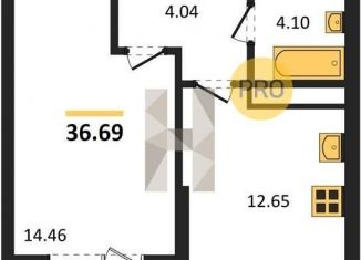 Продается однокомнатная квартира, 36.7 м2, Воронежская область, улица Славы, 7