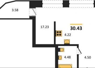 Продается квартира студия, 30.4 м2, Новосибирск, Калининский район