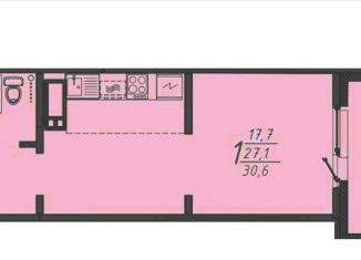 Продается 1-комнатная квартира, 30 м2, Челябинск, улица Университетская Набережная, 109, ЖК Спортивный