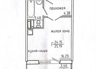 Продаю квартиру студию, 24.1 м2, Красноярский край, улица Партизана Железняка, 61