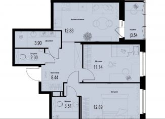 Продажа 2-ком. квартиры, 56.8 м2, Ленинградская область