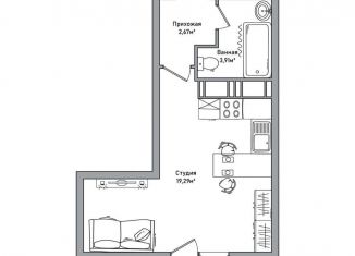 Продается квартира студия, 26.8 м2, Ярославль, улица Строителей, 16к3