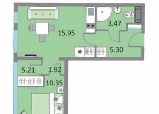 Продаю 1-ком. квартиру, 41.8 м2, Санкт-Петербург, Варфоломеевская улица, 6, муниципальный округ Ивановский