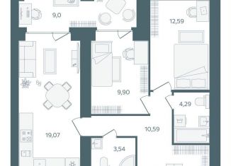 Продажа двухкомнатной квартиры, 64.5 м2, Ярославль, Дзержинский район