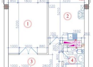 Продается 1-комнатная квартира, 47.4 м2, село Гизель, улица Курсантов-Кировцев, 31к1