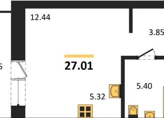 Продаю квартиру студию, 27 м2, Новосибирск