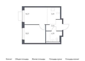 Продается однокомнатная квартира, 32.9 м2, Ленинский городской округ, жилой комплекс Новое Видное, 18.1