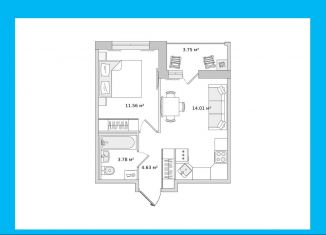 Продается 1-комнатная квартира, 39.1 м2, Санкт-Петербург, Приморский район