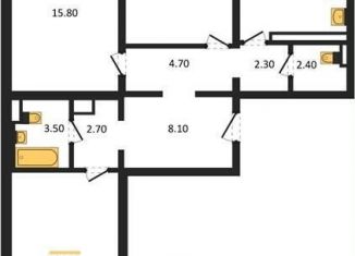 Продается 3-комнатная квартира, 87.9 м2, Воронеж, улица Шишкова, 140Б/16