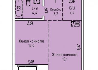 Продается однокомнатная квартира, 38 м2, Иркутская область, Култукская улица, 16