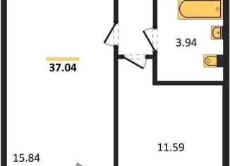 Продажа однокомнатной квартиры, 37 м2, Воронежская область