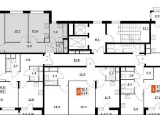 2-ком. квартира на продажу, 56.5 м2, Московская область, Римский проезд, 13